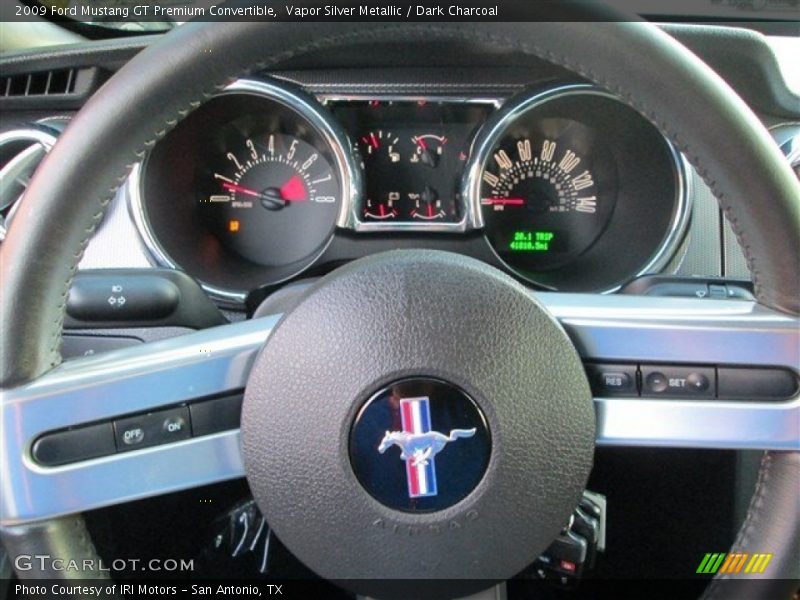 Vapor Silver Metallic / Dark Charcoal 2009 Ford Mustang GT Premium Convertible