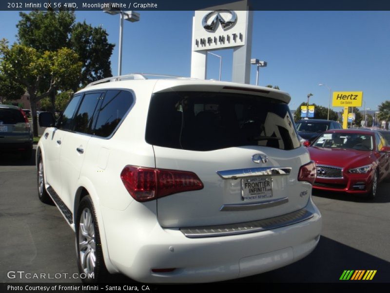 Moonlight White / Graphite 2012 Infiniti QX 56 4WD