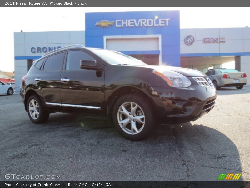 Wicked Black / Black 2011 Nissan Rogue SV