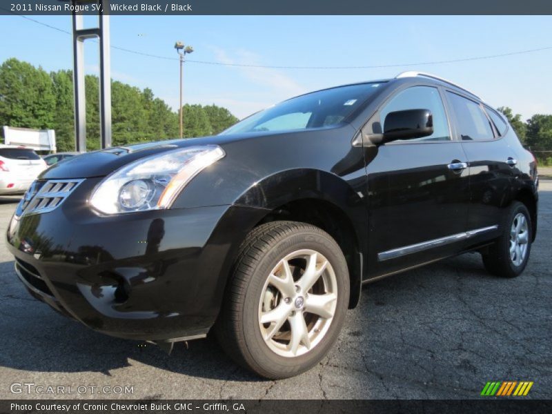 Wicked Black / Black 2011 Nissan Rogue SV