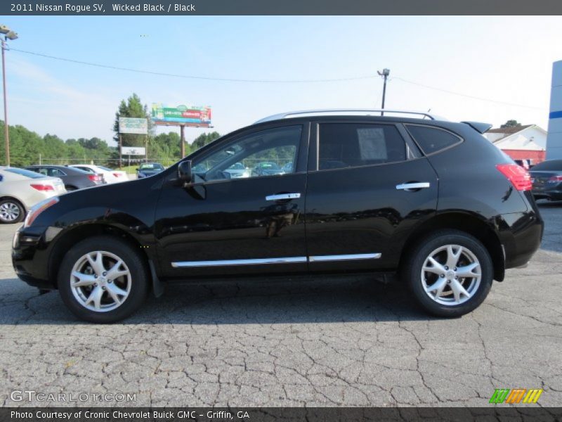 Wicked Black / Black 2011 Nissan Rogue SV