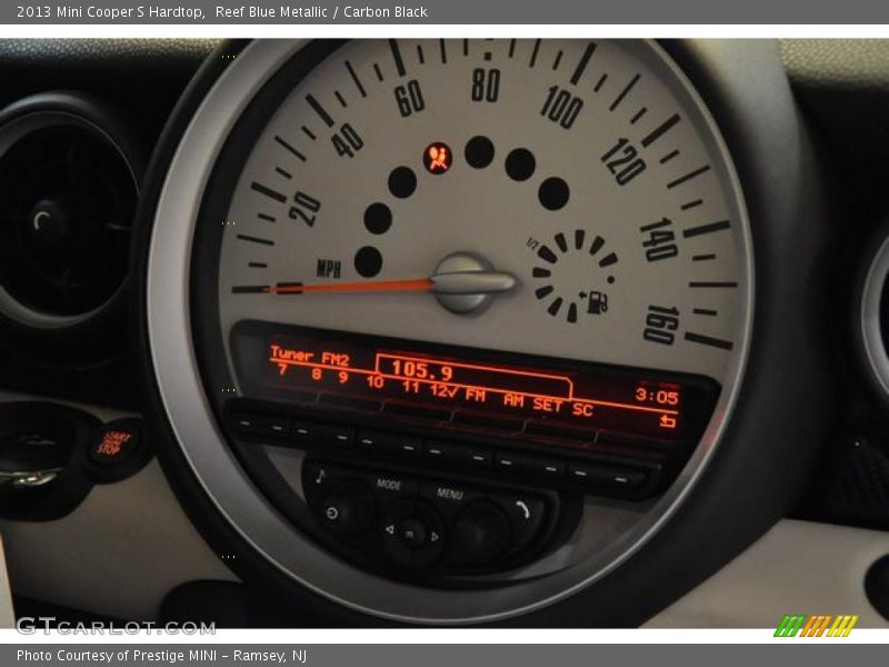 Reef Blue Metallic / Carbon Black 2013 Mini Cooper S Hardtop