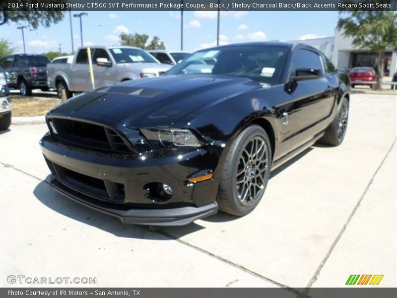 Black / Shelby Charcoal Black/Black Accents Recaro Sport Seats 2014 Ford Mustang Shelby GT500 SVT Performance Package Coupe