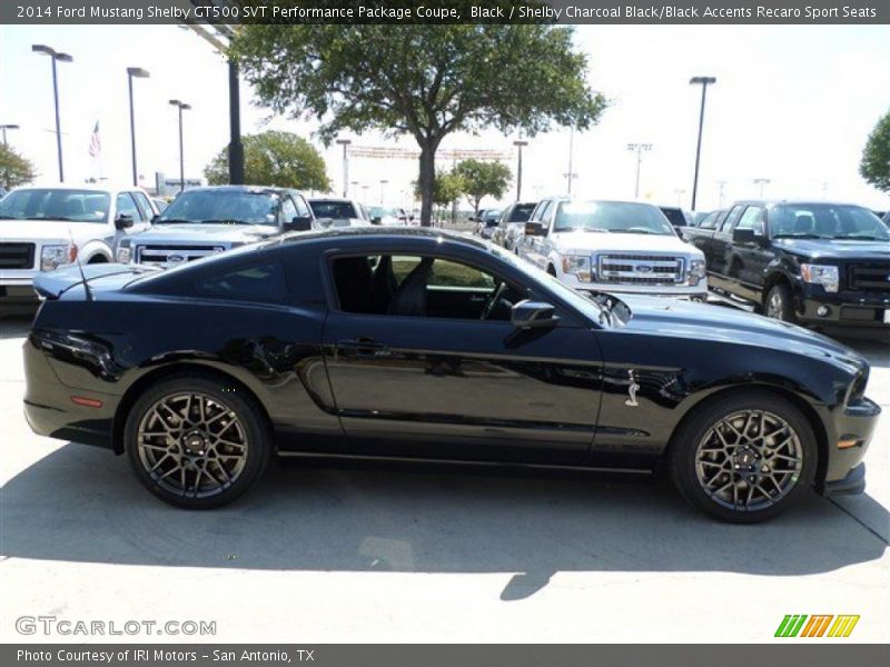 Black / Shelby Charcoal Black/Black Accents Recaro Sport Seats 2014 Ford Mustang Shelby GT500 SVT Performance Package Coupe