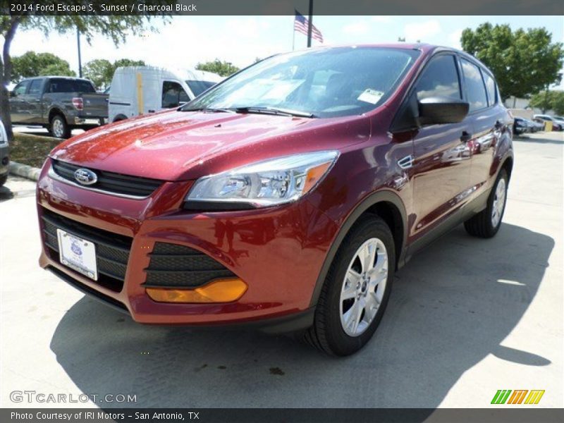 Sunset / Charcoal Black 2014 Ford Escape S