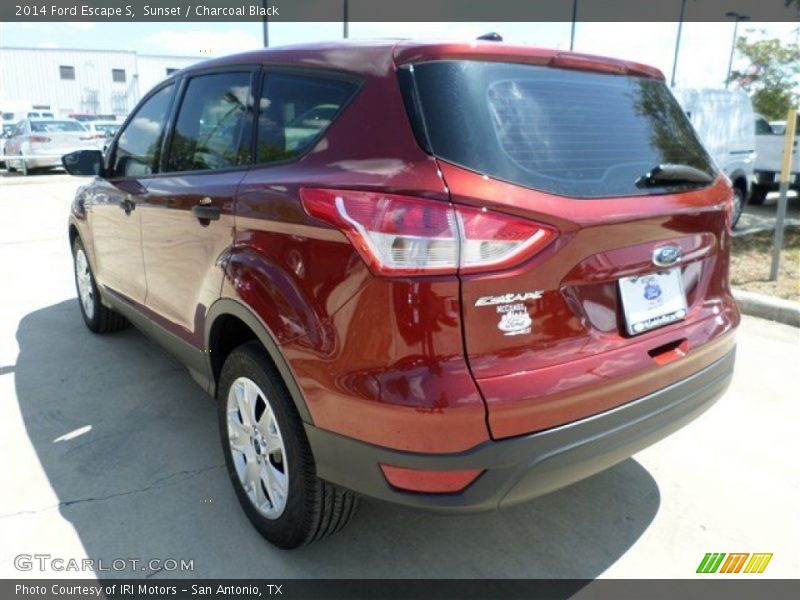 Sunset / Charcoal Black 2014 Ford Escape S