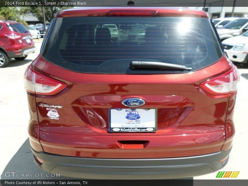 Sunset / Charcoal Black 2014 Ford Escape S