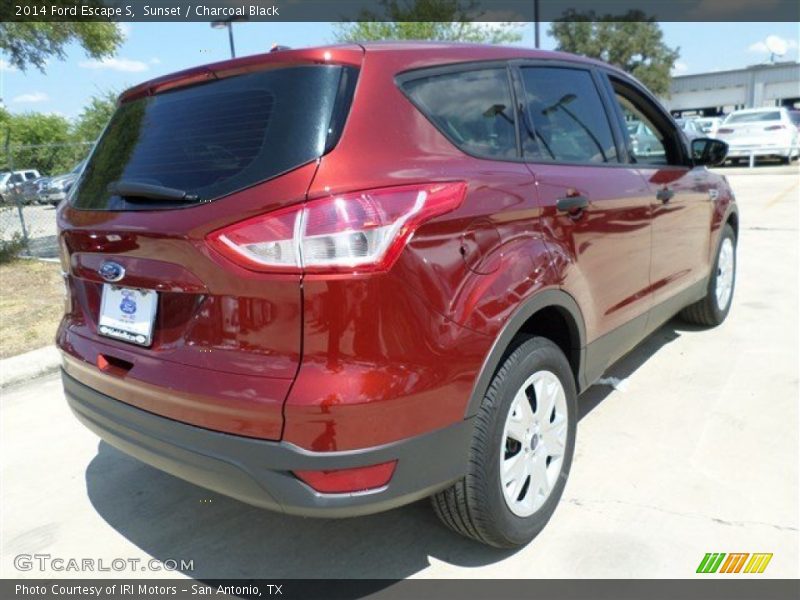 Sunset / Charcoal Black 2014 Ford Escape S