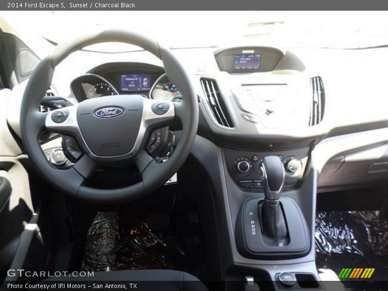 Sunset / Charcoal Black 2014 Ford Escape S