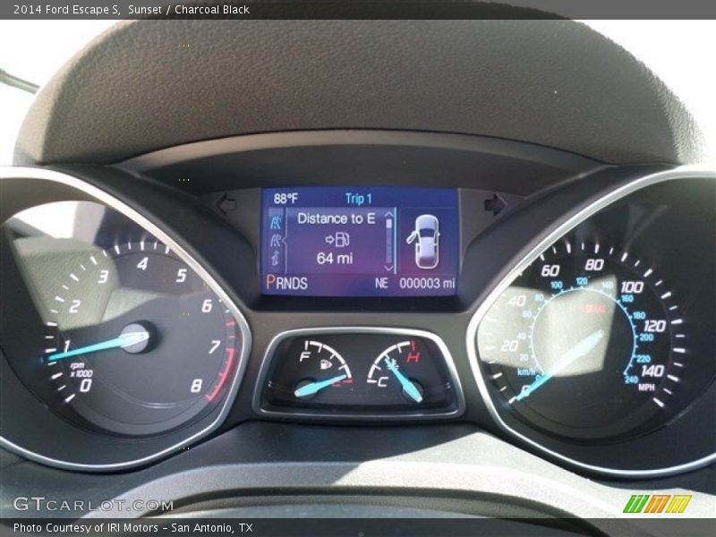 Sunset / Charcoal Black 2014 Ford Escape S