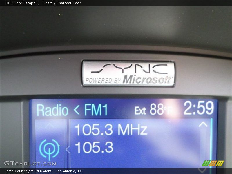 Sunset / Charcoal Black 2014 Ford Escape S