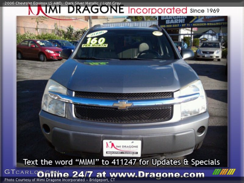 Dark Silver Metallic / Light Gray 2006 Chevrolet Equinox LS AWD