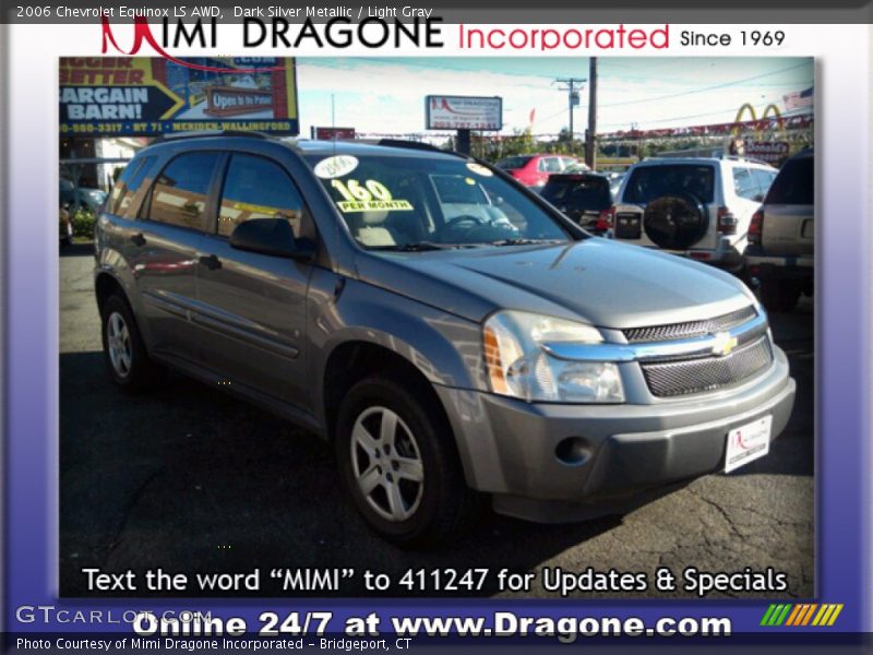 Dark Silver Metallic / Light Gray 2006 Chevrolet Equinox LS AWD