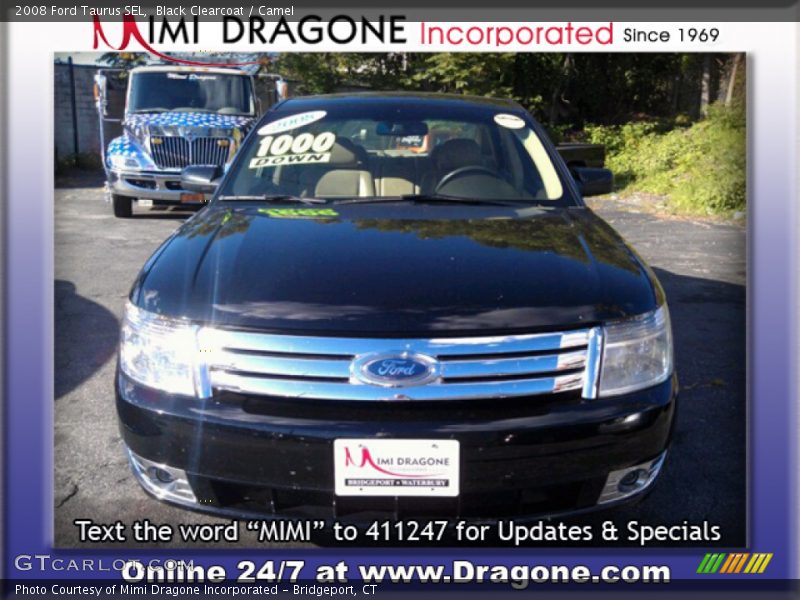 Black Clearcoat / Camel 2008 Ford Taurus SEL