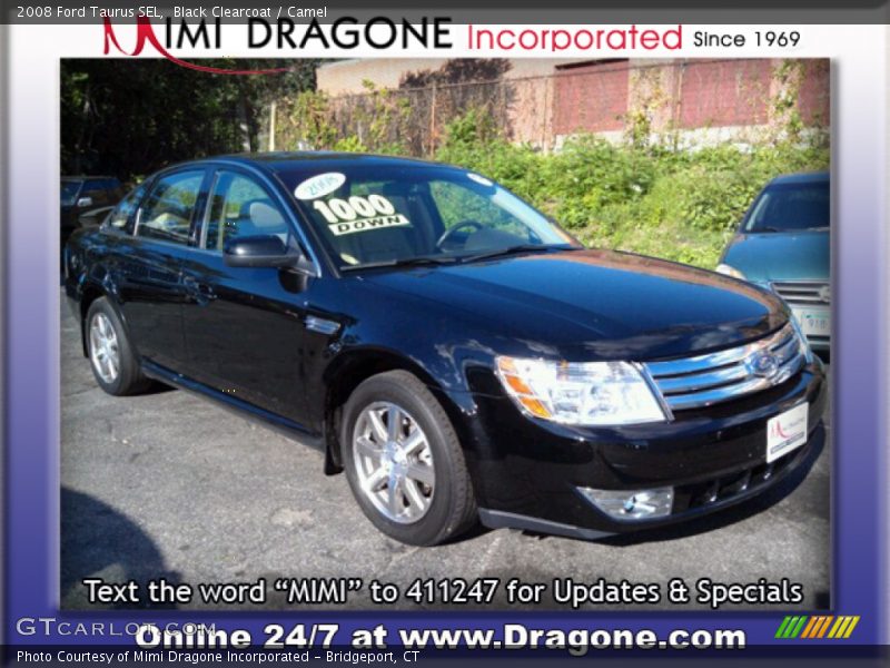 Black Clearcoat / Camel 2008 Ford Taurus SEL