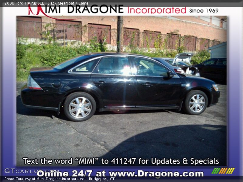 Black Clearcoat / Camel 2008 Ford Taurus SEL