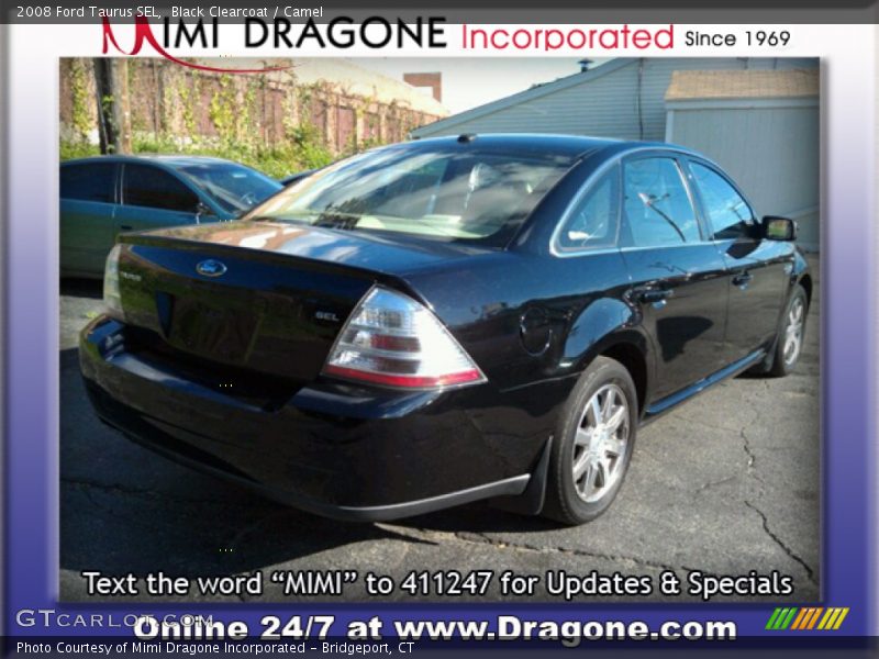 Black Clearcoat / Camel 2008 Ford Taurus SEL