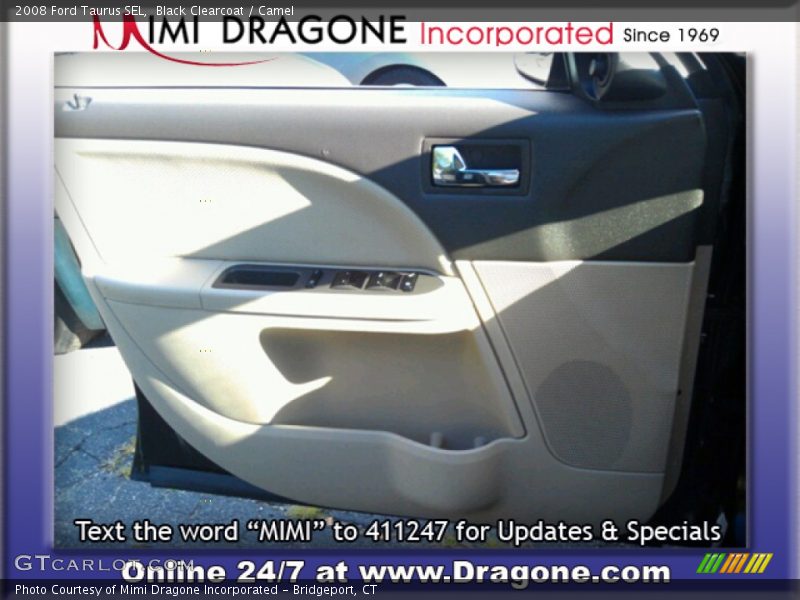 Black Clearcoat / Camel 2008 Ford Taurus SEL