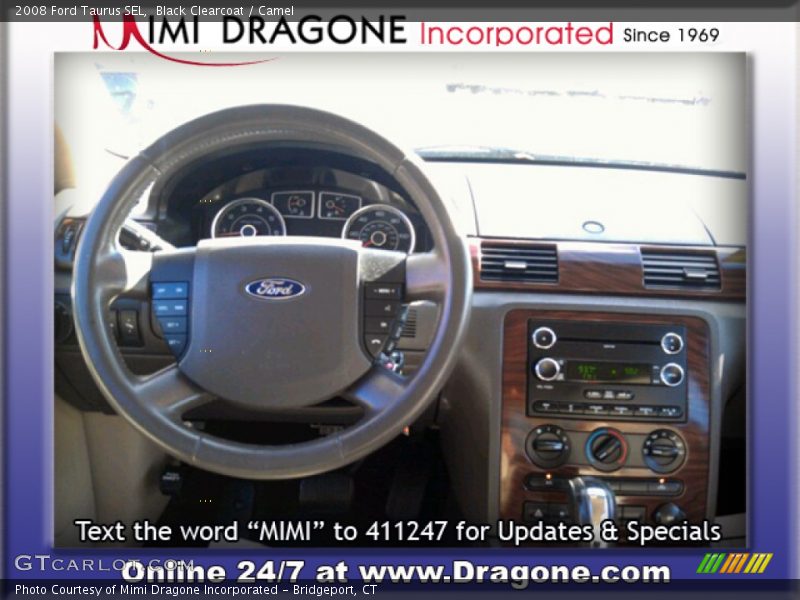 Black Clearcoat / Camel 2008 Ford Taurus SEL