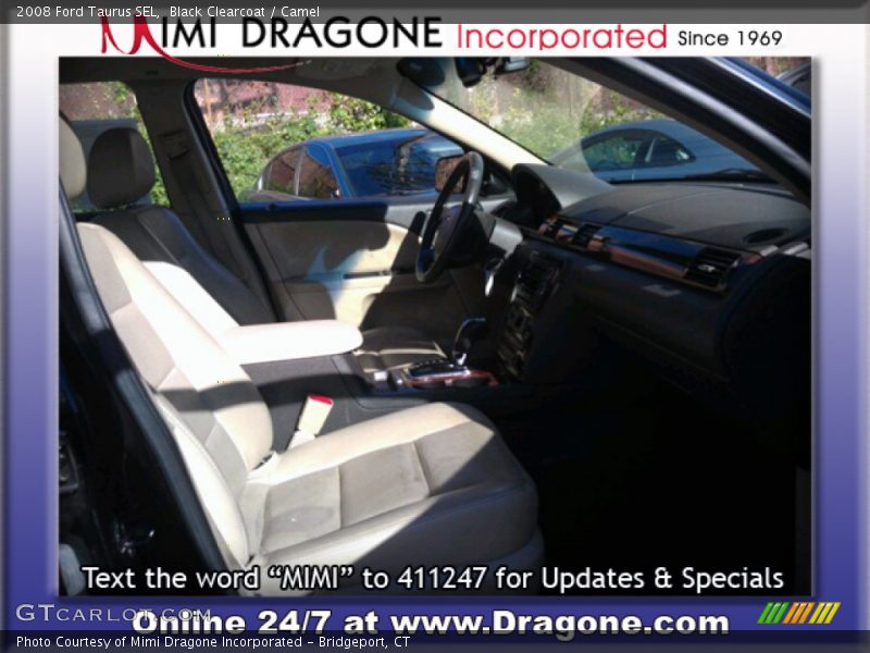 Black Clearcoat / Camel 2008 Ford Taurus SEL