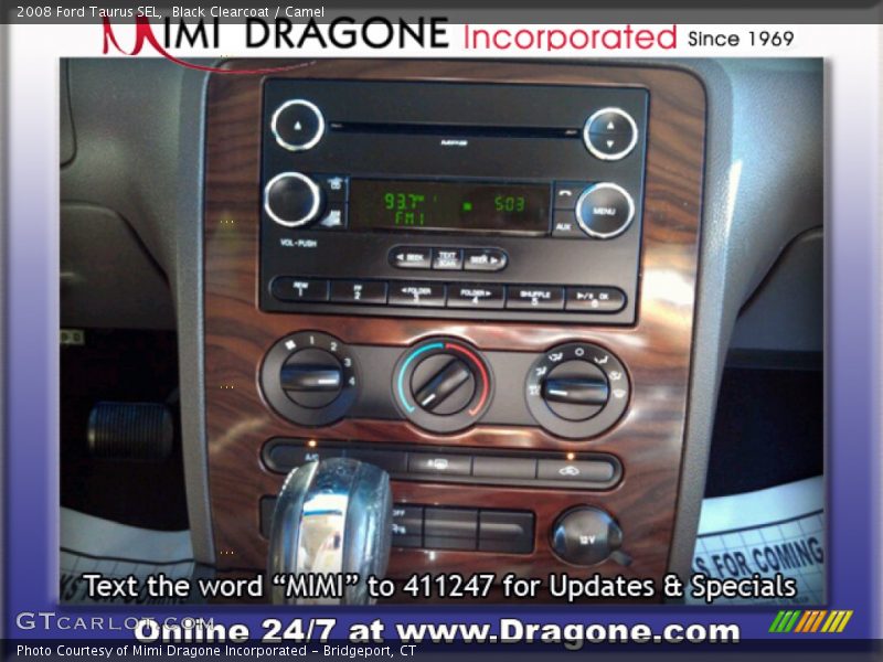 Black Clearcoat / Camel 2008 Ford Taurus SEL