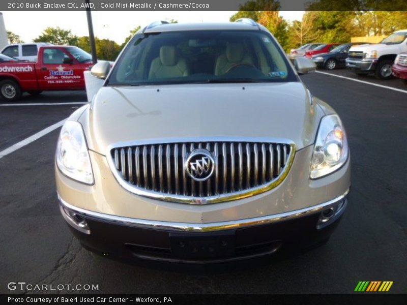 Gold Mist Metallic / Cashmere/Cocoa 2010 Buick Enclave CXL AWD