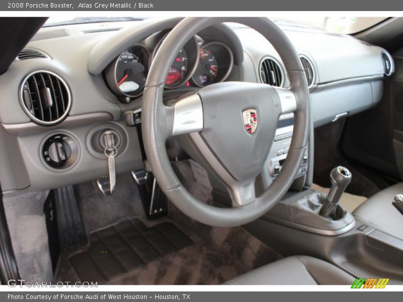 Atlas Grey Metallic / Black 2008 Porsche Boxster