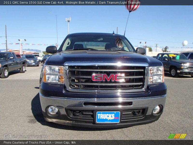 Midnight Blue Metallic / Dark Titanium/Light Titanium 2011 GMC Sierra 1500 SLE Crew Cab 4x4