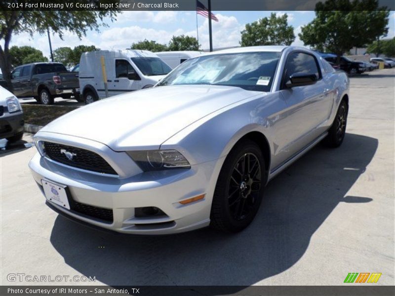 Ingot Silver / Charcoal Black 2014 Ford Mustang V6 Coupe