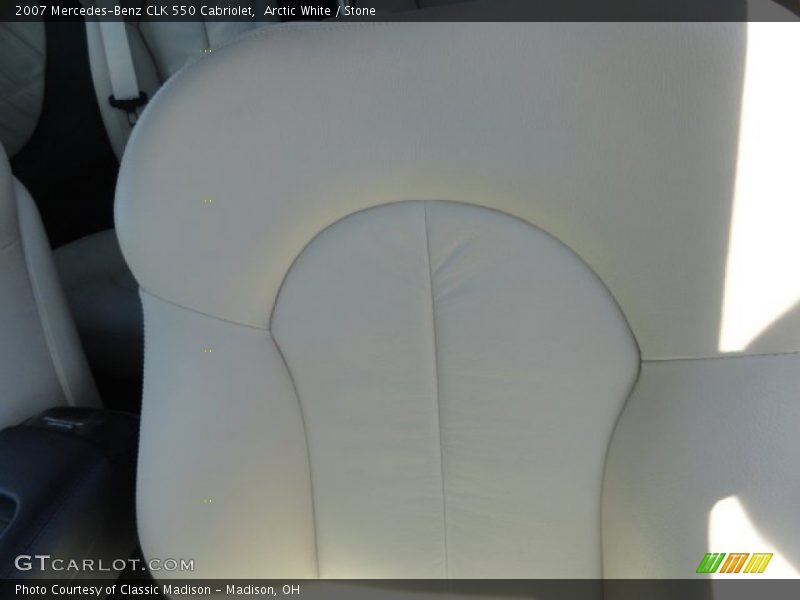 Arctic White / Stone 2007 Mercedes-Benz CLK 550 Cabriolet
