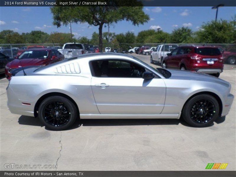 Ingot Silver / Charcoal Black 2014 Ford Mustang V6 Coupe