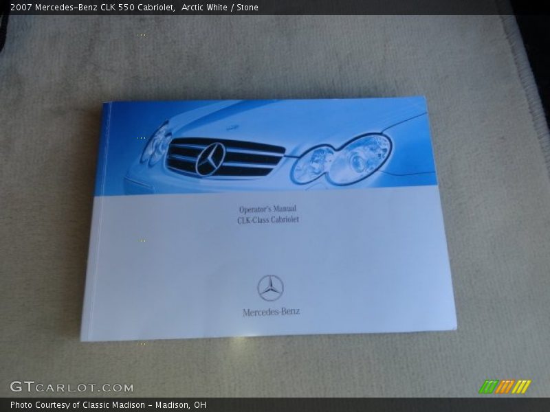 Arctic White / Stone 2007 Mercedes-Benz CLK 550 Cabriolet