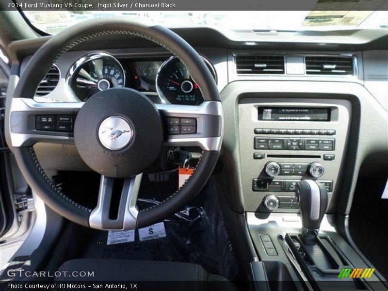 Ingot Silver / Charcoal Black 2014 Ford Mustang V6 Coupe