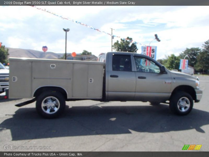 Bright Silver Metallic / Medium Slate Gray 2009 Dodge Ram 3500 SLT Quad Cab 4x4