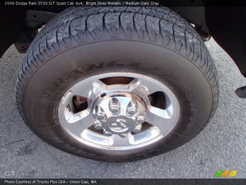 Bright Silver Metallic / Medium Slate Gray 2009 Dodge Ram 3500 SLT Quad Cab 4x4