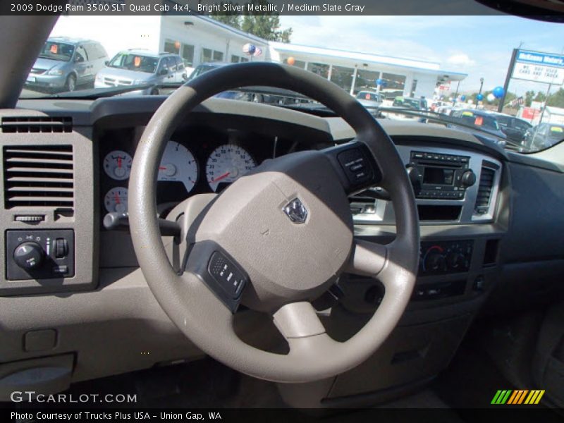 Bright Silver Metallic / Medium Slate Gray 2009 Dodge Ram 3500 SLT Quad Cab 4x4