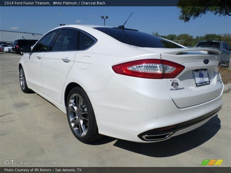 White Platinum / Charcoal Black 2014 Ford Fusion Titanium