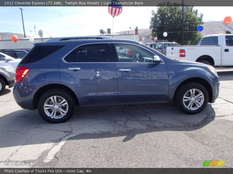 Twilight Blue Metallic / Light Titanium/Jet Black 2012 Chevrolet Equinox LTZ AWD