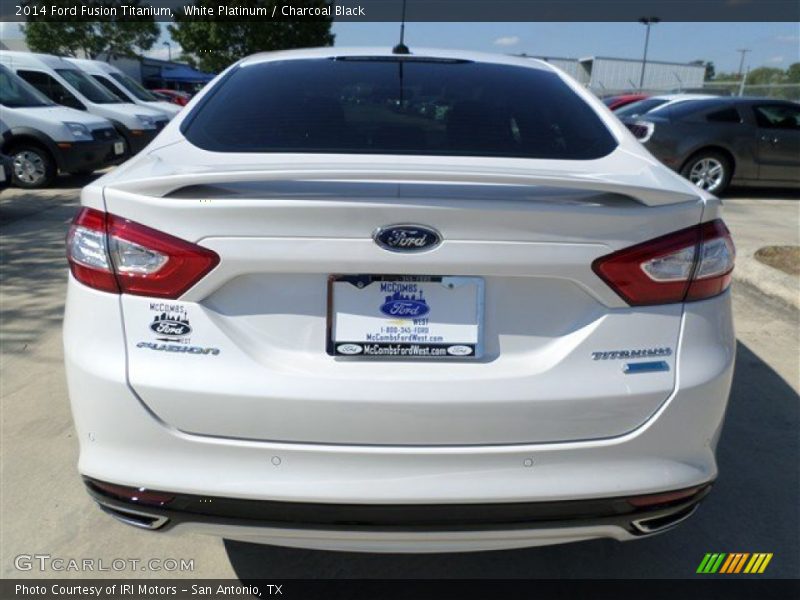 White Platinum / Charcoal Black 2014 Ford Fusion Titanium
