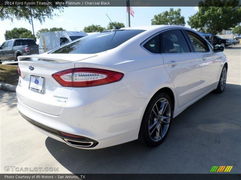 White Platinum / Charcoal Black 2014 Ford Fusion Titanium