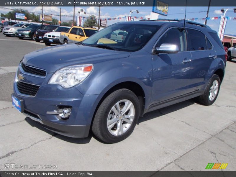 Twilight Blue Metallic / Light Titanium/Jet Black 2012 Chevrolet Equinox LTZ AWD