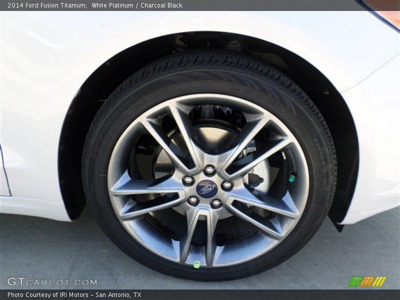 White Platinum / Charcoal Black 2014 Ford Fusion Titanium