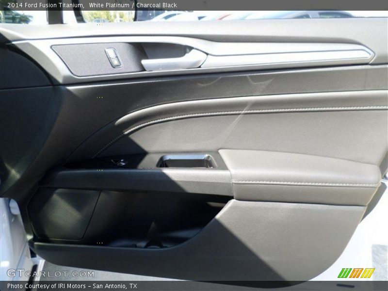 White Platinum / Charcoal Black 2014 Ford Fusion Titanium