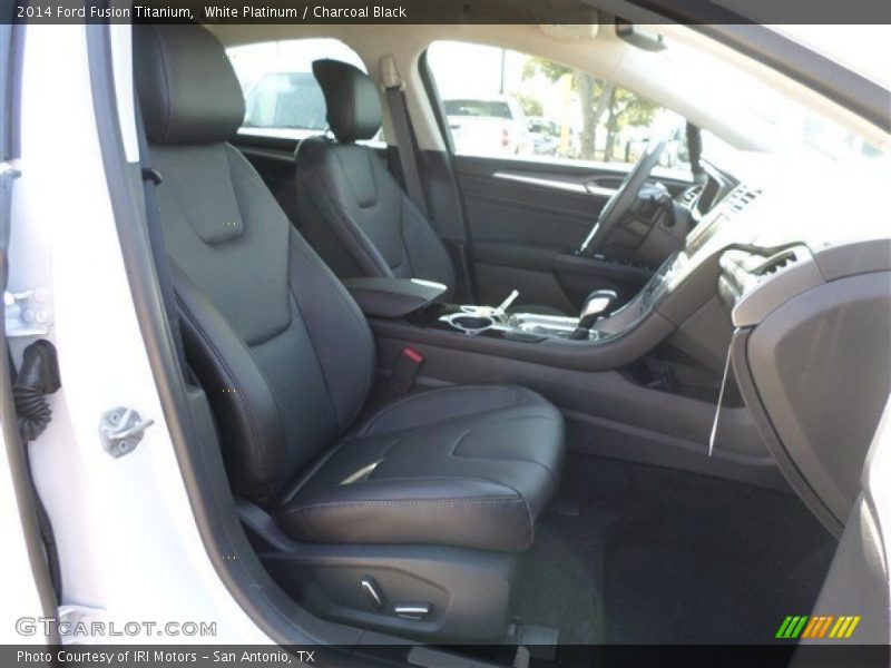 White Platinum / Charcoal Black 2014 Ford Fusion Titanium