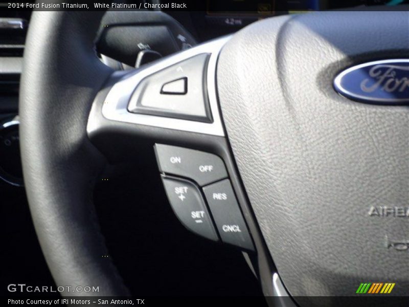 White Platinum / Charcoal Black 2014 Ford Fusion Titanium