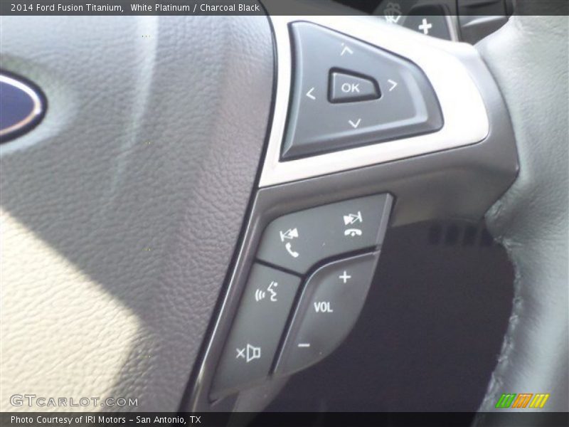 White Platinum / Charcoal Black 2014 Ford Fusion Titanium