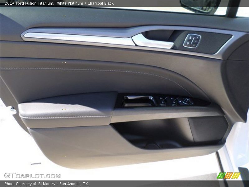 White Platinum / Charcoal Black 2014 Ford Fusion Titanium