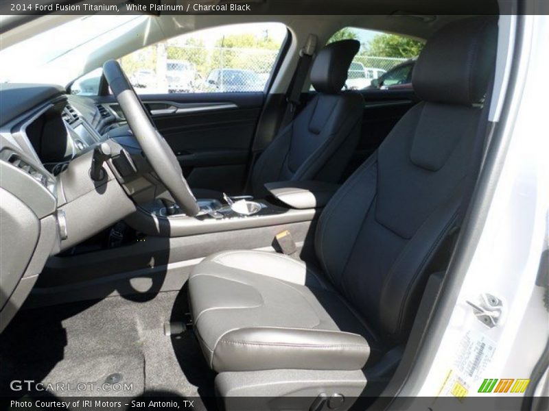 White Platinum / Charcoal Black 2014 Ford Fusion Titanium