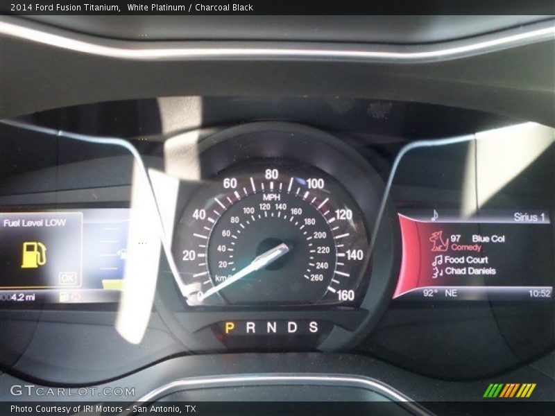 White Platinum / Charcoal Black 2014 Ford Fusion Titanium