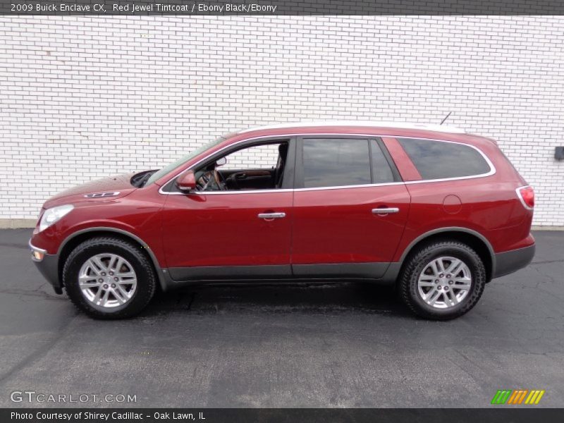 Red Jewel Tintcoat / Ebony Black/Ebony 2009 Buick Enclave CX